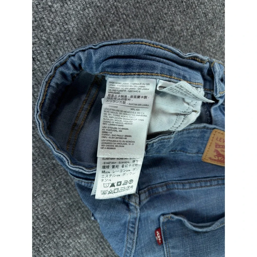 Levis 721 High Rise Skinny Jeans Womens 29 Blue Denim Medium Wash Stretch Casual